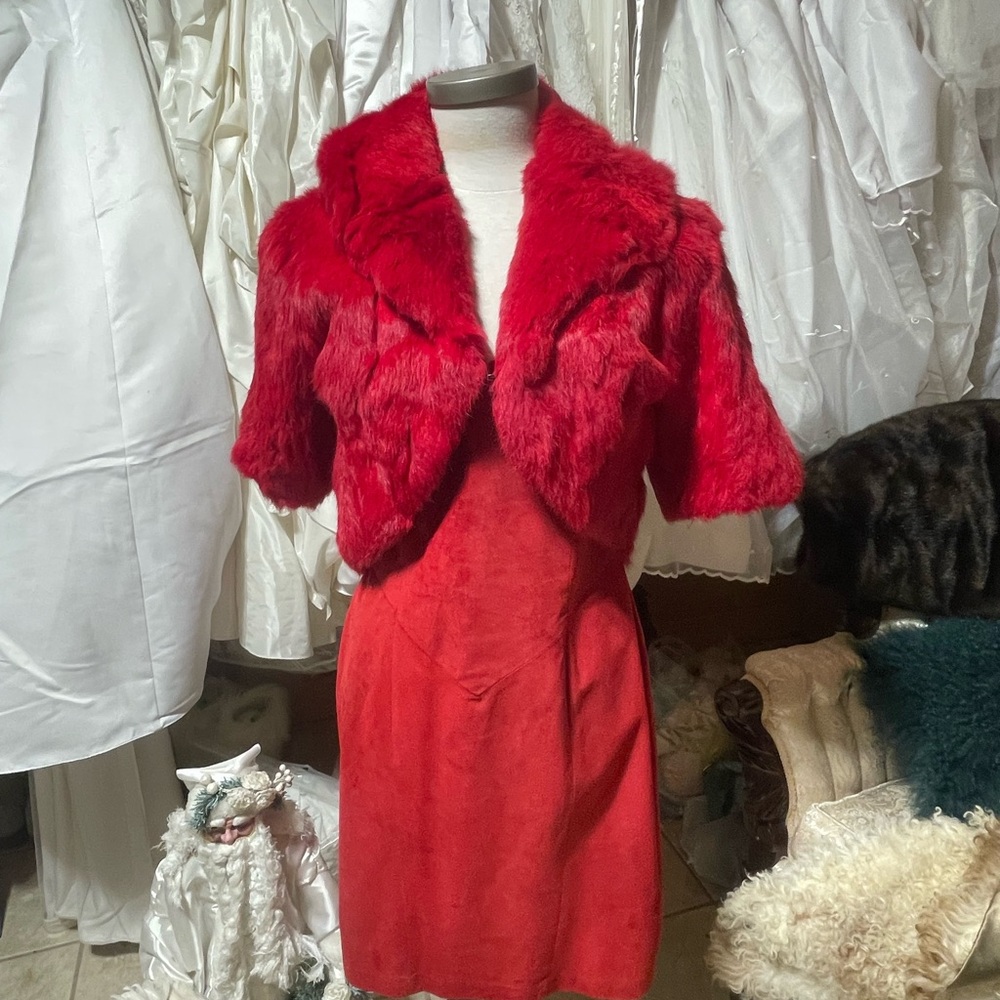 Red Rabbit Fur Jacket